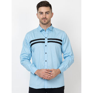 Modernity Light Blue Regular Fit Shirt For Men Modernity Light Blue Regular Fit Shirt For Men