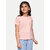 Rad prix Girls Salmon-pink Solid T-shirt