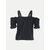 Rad prix Girls Navy-blue Off-shoulder Blouse