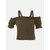 Rad prix Girls Brown Off-shoulder Blouse