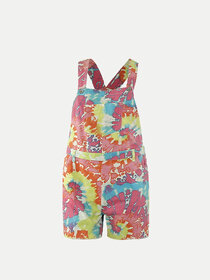Multi-coloured Tie-dye Dungarees