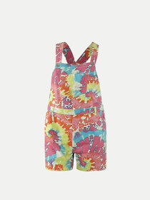 Multi-coloured Printed Dungarees