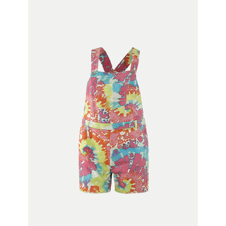                       Multi-coloured Tie-dye Dungarees                                              