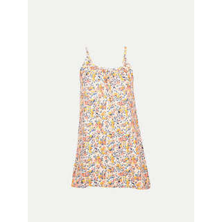                       Floral Printed Slip-dress                                              