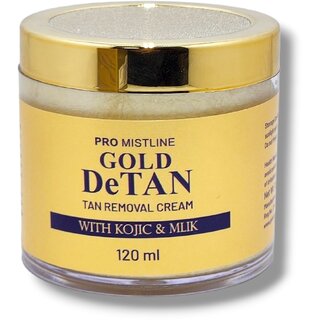                       Mistline Gold De Tan Tan Removal Cream with Kojic and Milk 120ml                                              