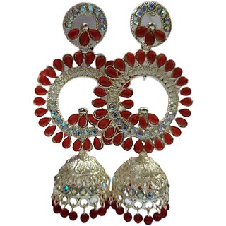                       Stylish, Designer, Party Wear Jhumka Jhumki Earrings Silver, Alloy Jhumki Earring                                              