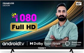 Foxsky 102 cm (40 inches) Full HD Smart LED TV 40FSFHS With Black (Frameless Edition) (Dolby Audio)