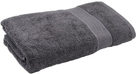 Home Berry Cotton Bath Towel 500 GSM Grey Color (70 x 140 CM) Set Of 1