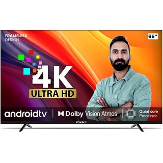 Foxsky 165 cm (65 inches) 4K Ultra HD Smart Android LED TV 65FS-VS  Built-in Google Voice Assistant