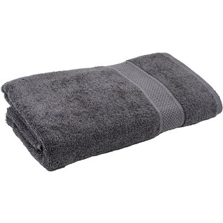 Home Berry Cotton Bath Towel 500 GSM Grey Color (70 x 140 CM) Set Of 1
