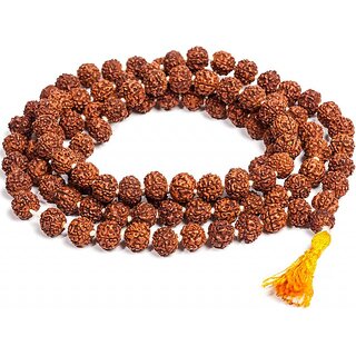                       Rudraksha 108+1 Beads Rudraksh Mala, 6-7 MM Uniquie Size of Rudraksha  100 Original and Very Rare Collection byMake In India - Pick Use - SoilMade                                              