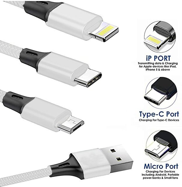 Wox - Grey 3A Multi Pin Cable 1.2 Meter