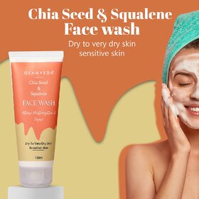 Glamveda Chia Seeds  Squalene Nourishing Face Wash