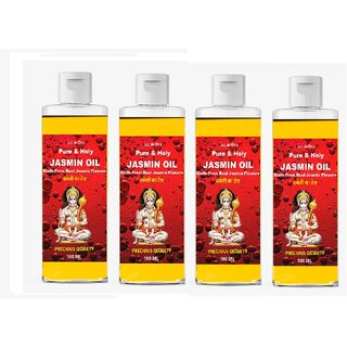                       PACK OF 4 PURE  HOLY PRECIOUS JASMINE OIL MADE FROM REAL JASMINE FLOWERS                                              