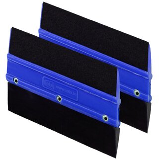                      iota SQZ205M Double Edge Plastic Squeegee for lamination, PPF film applicator tool, Blue color pack of 2                                              