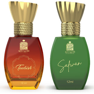                       AdilQadri Tabish  Safwan  Luxury Alcohol Free Sweet Arabic  Fruity Fragrance Roll-On Attar Perfume For Unisex  12 ML Each                                              