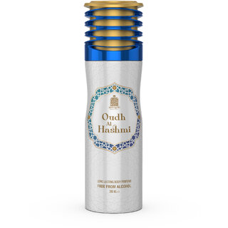                       AdilQadri Oudh Al Hashmi  Sweet  Arabic Alcohol Free Deodorant Body Spray For Unisex  200 ML                                              