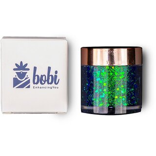                       BOBI Green Blue Gold Duo Chrome Glitter Gel Eyeshadow (10gm)                                              