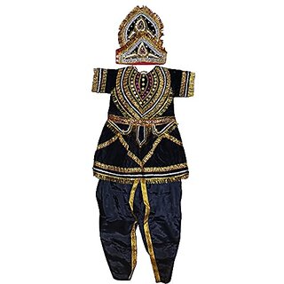                       Ravan King Of Lanka Demon Rakshas Fancy Dress Costume For Kids Character of RamayanaHalloween Festival Or D                                              
