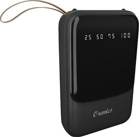 ORENICS 10000 mAh Power Bank (Black, Lithium-ion)