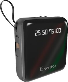 ORENICS 10000 mAh Power Bank (Black, Lithium Polymer)