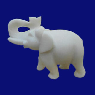                       White Marble Elephant Statue                                              