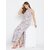 Purys Grey Floral Printed Sleeveless Maxi Dress for Woemen