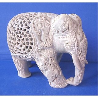                       Soapstone Handcrafted Elephant                                              