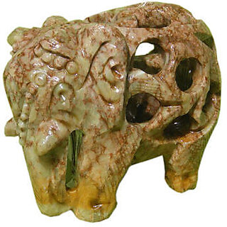                       Handmade Soapstone Elephant Figurine                                              