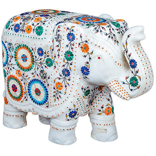                       Perfact Home Decore Beautifully Carved Good Luck Elephant                                              