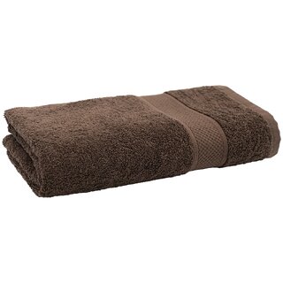                       Home Berry Cotton 1 Piece Bath Towel Set, 500 Gsm (Brown)                                              