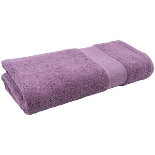                       Home Berry Cotton 1 Piece Bath Towel Set, 500 Gsm (Purple)                                              