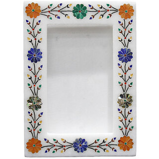 Vintage Design White Alabaster Picture Frame (7x5 Inches)