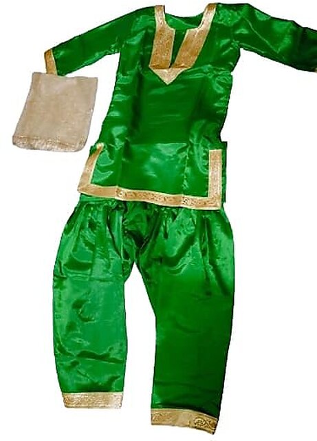 Bollywood Punjabi Indian Green Frock Chiffon Embroidered Suit fancy dress |  eBay
