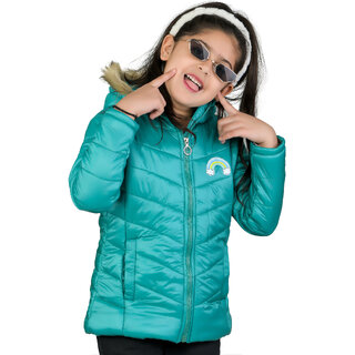                       Honey Bell Green Jacket For Girls                                              