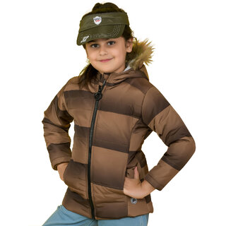                       Honey Bell Brown Jacket For Girls                                              