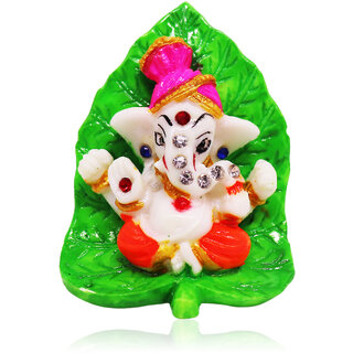                       Ganesha For Car Dashboard Statue Murti Resin Finish Lord Ganpati Diwali Gifts Home Dcor (GaneshJiG3SO1065ML)                                              