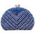 Premium Hand Embroideries Royal Blue Swan Clutches