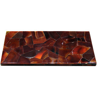                       Rectangle Marble Chopping Board Inlay Carnelian                                              