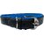 Denim and faux leather Dog Collar  adjustable Neck 15 to 18 inch Belt For Medium Dogs Blue and Brown combo pack of 2