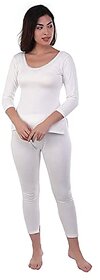 U-Light Women Cotton Quilted Thermal 3/4Th Sleeves Top And Trouser/Female Thermal/Ladies Thermal Set/Women Thermal Set