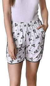 U-Light Women Printed Shorts | Lounge Shorts | Night Wear Shorts For Daily Use