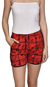 U-Light Women Printed Shorts | Lounge Shorts | Night Wear Shorts For Daily Use