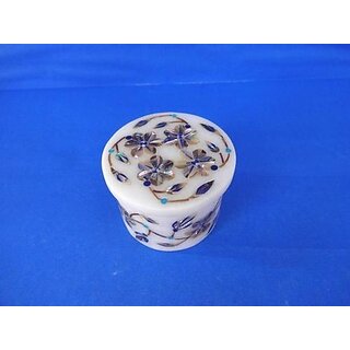                       Indian Marble Stone Jewelry Box                                              
