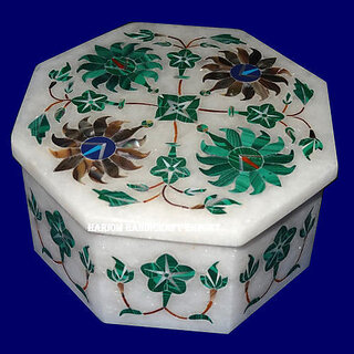                       Exclusive White Marble Inlay Boxes                                              