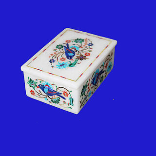                       Pietra Dura Jewelry Storage Box                                              