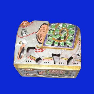                       Marble Inlay Handicrafts Jewelry Box Antique Pietra Dura Art                                              