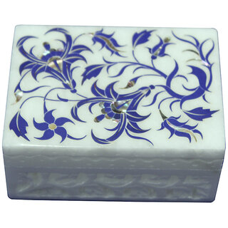                       White Marble Decorative Box                                              