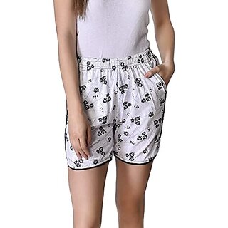                       U-Light Women Printed Shorts | Lounge Shorts | Night Wear Shorts For Daily Use                                              