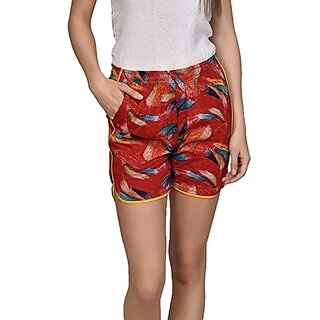                       U-Light Women Printed Shorts | Lounge Shorts | Night Wear Shorts For Daily Use                                              